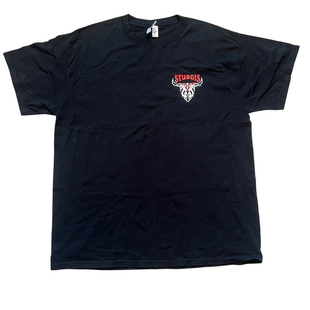 VTG 2002 Sturgis South Dakota Eagle USA Flag T-Shirt Adult XL Black - Picture 2 of 7